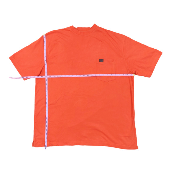Riggs Workwear by Wrangler Neon Orange Work 100% Cotton Men's Shirt Size XL - Picture 3 of 8